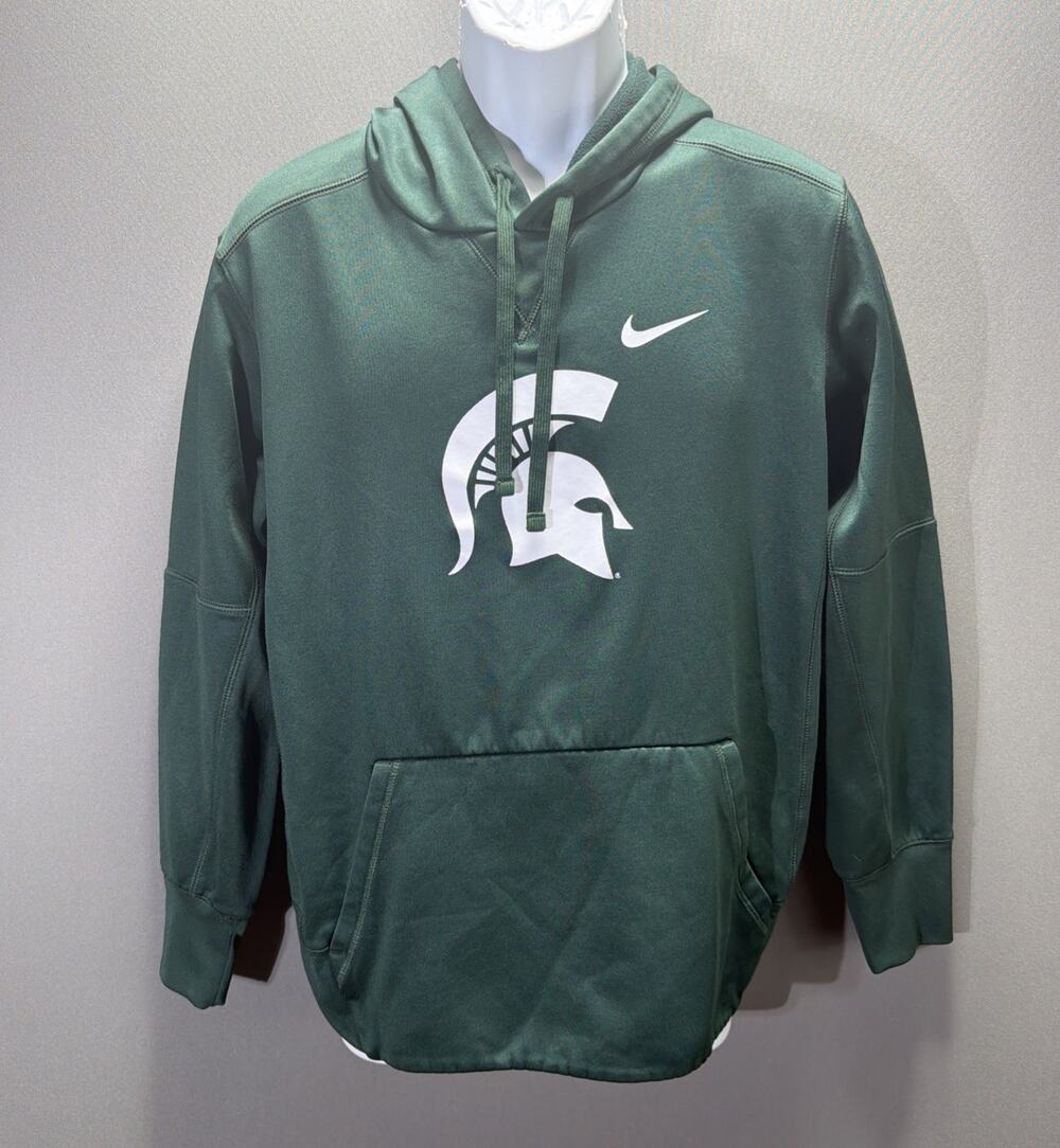 Michigan State Spartans Sweatshirt Medium Green Nike swoosh Hoodie